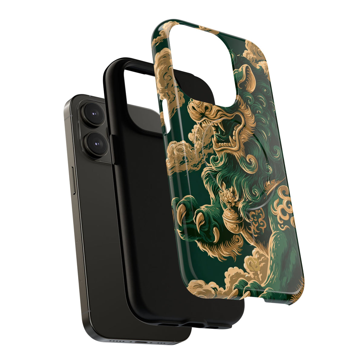 Imperial Guardian Lion · Tough 2.0 Magnetic Phone Case for iPhone · Green