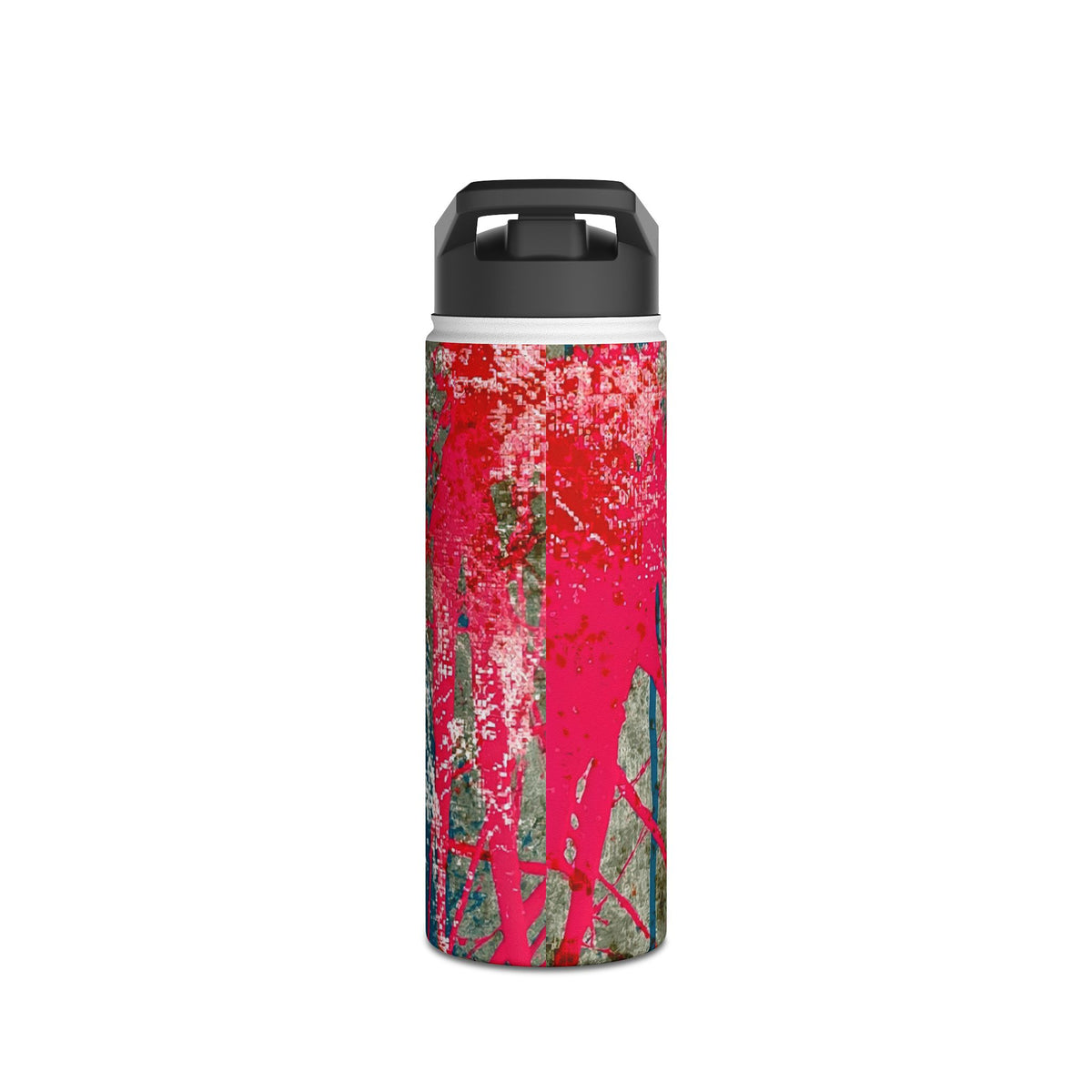 Neon Static Drip · Insulated Water Bottle · Pink