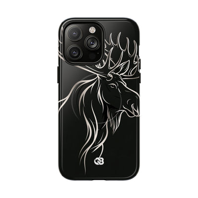 Nordic Moose Contour · Tough 2.0 Magnetic Phone Case for iPhone · Black