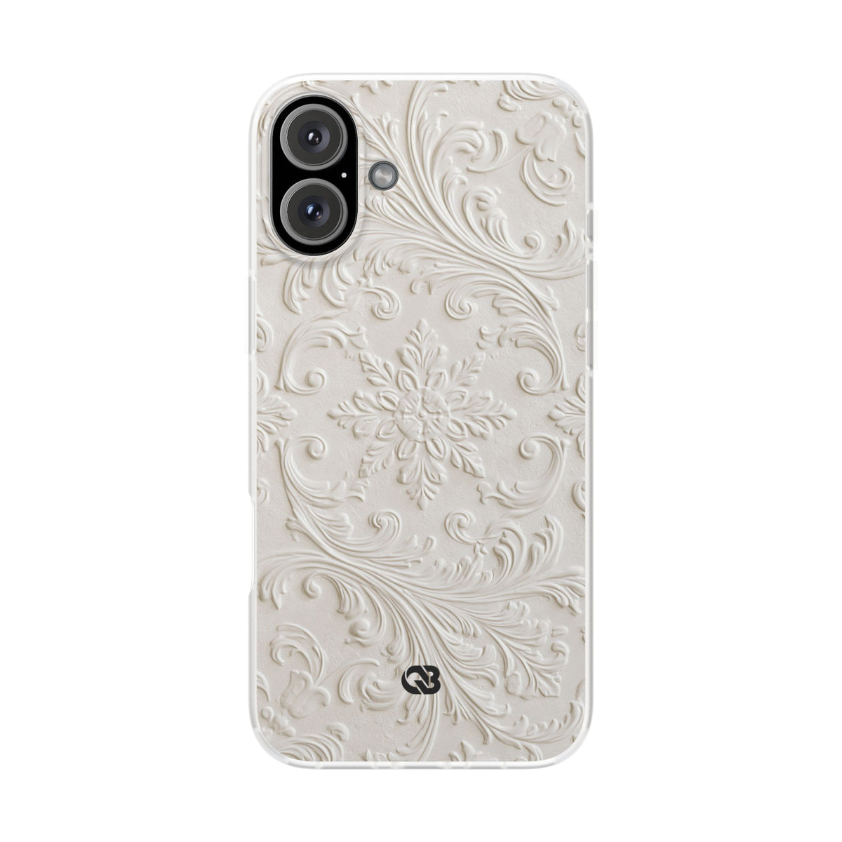 Ivory Baroque Relief · Lite Phone Case for iPhone ·  White