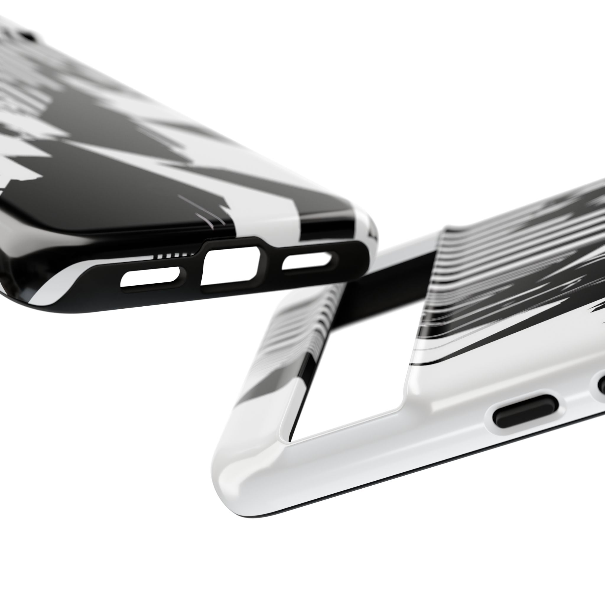 White Tough Phone Case for Google Pixel - Shattered Vector Spire