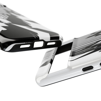 White Tough Phone Case for Google Pixel - Shattered Vector Spire