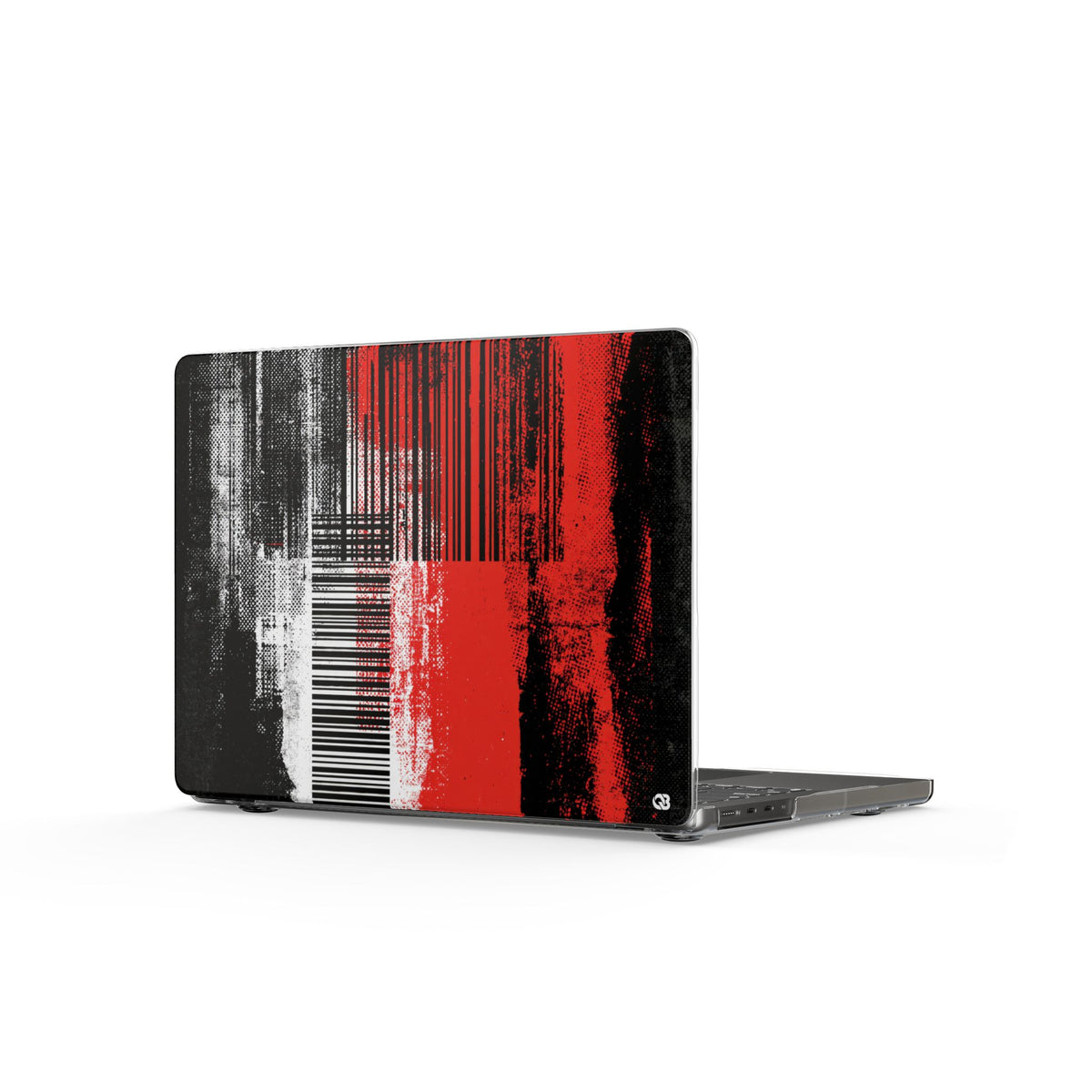 Distorted Barcode · Clear Hard Case for MacBook · Black