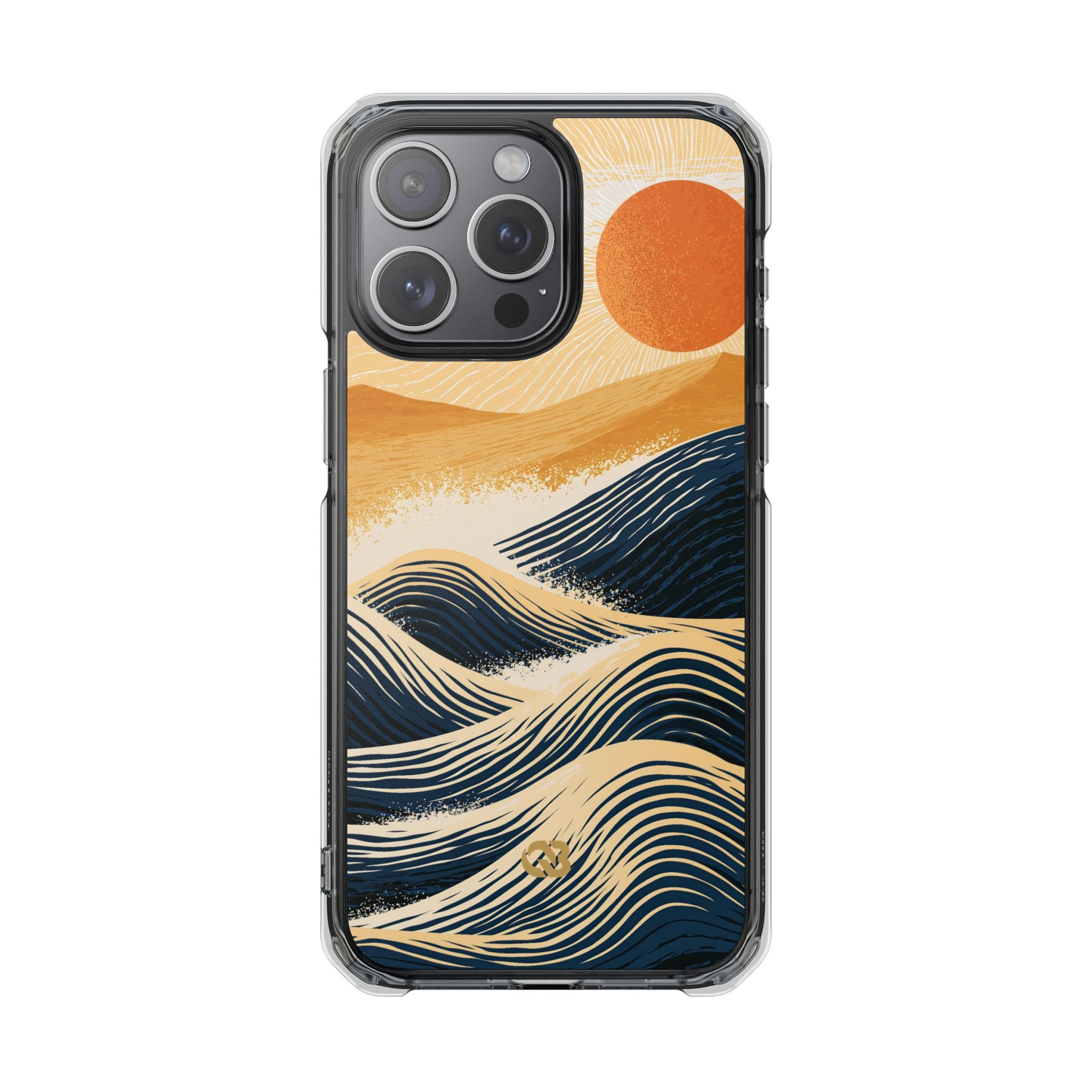 Blue Impact MagSafe Phone Case for iPhone - Kyoto Cresting Tide