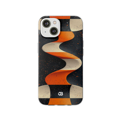 Orange Grit Twist · Coque de téléphone Soft pour iPhone
