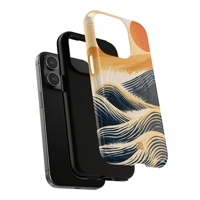 Blue Tough 2.0 Magsafe Phone Case for iPhone - Kyoto Cresting Tide