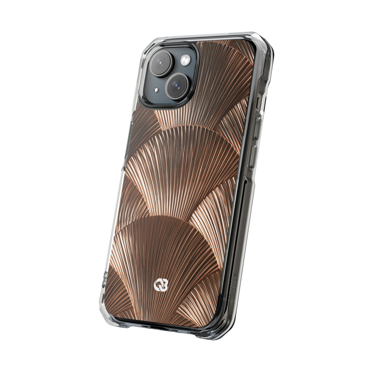 Rose Gilded Fan · Clear Impact Magnetic Phone Case for iPhone · Gold