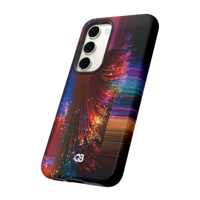 Black Tough Phone Case for Samsung - Cyber Optic Streak
