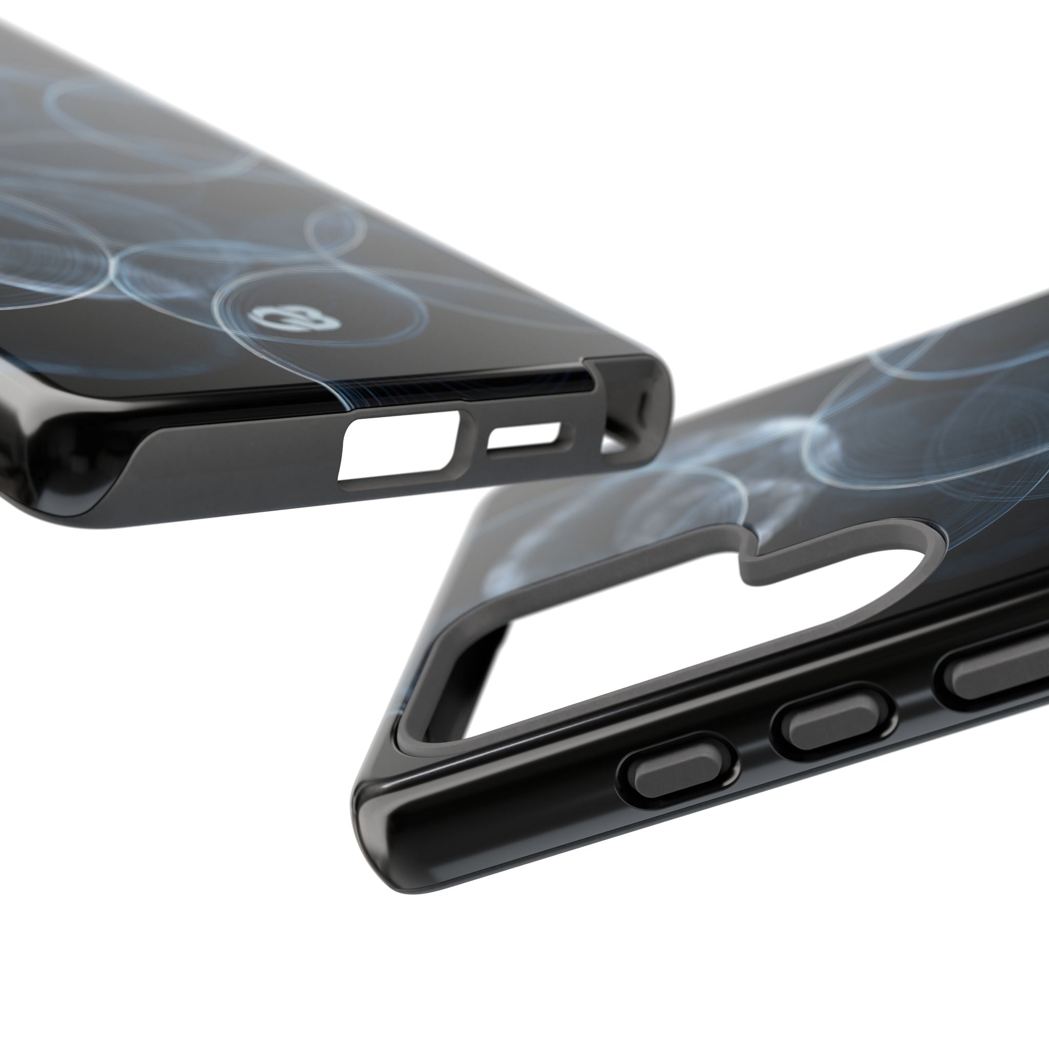 Blue Tough Phone Case for Samsung - Cyan Pulse Ripple