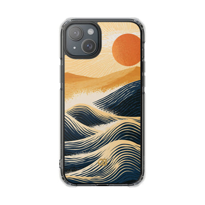 Blue Impact MagSafe Phone Case for iPhone - Kyoto Cresting Tide