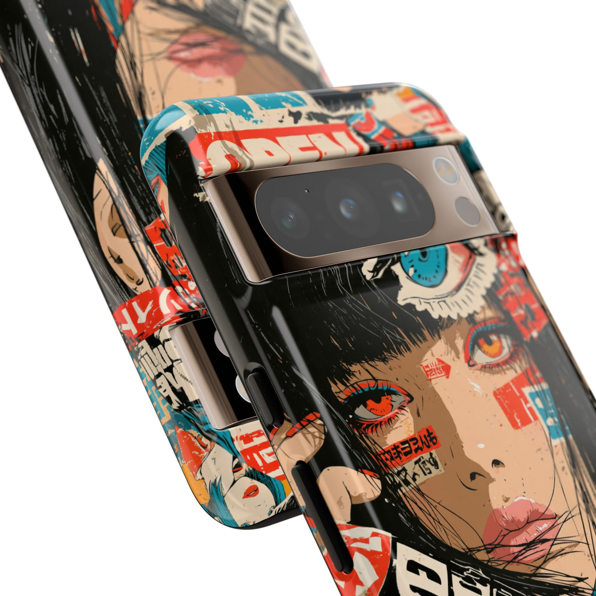 Shibuya Street Collage · Tough Phone Case for Pixel ·  Red