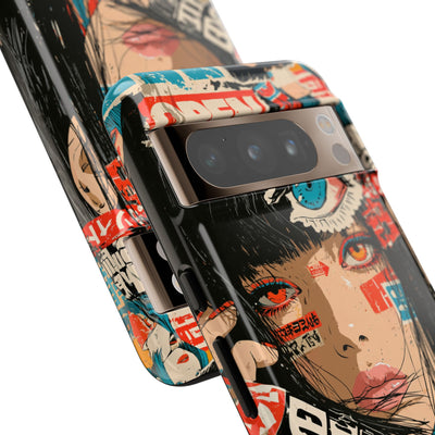 Shibuya Street Collage · Tough Phone Case for Pixel ·  Red