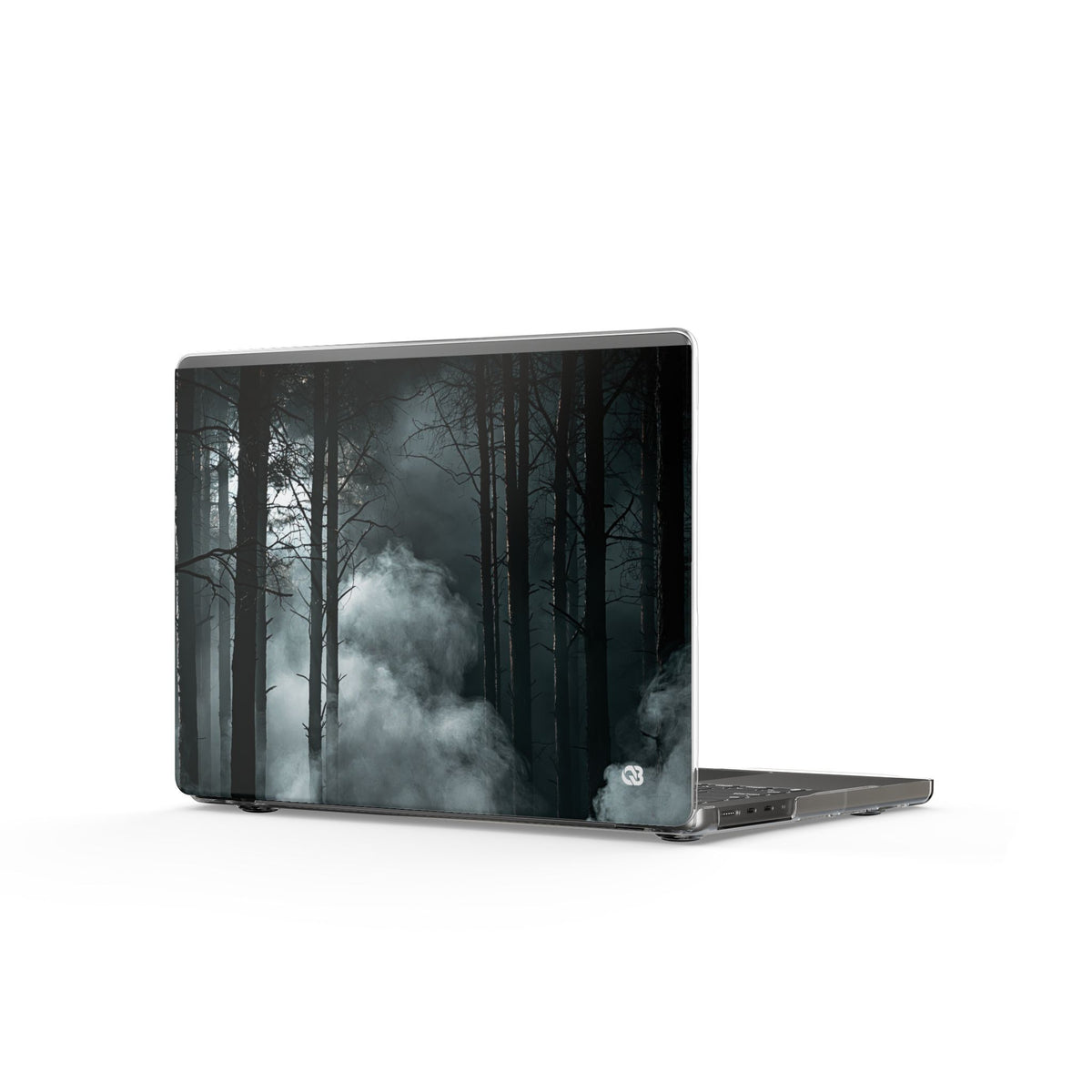 Shadowed Pine Mist · Clear Hard Case for MacBook · Black