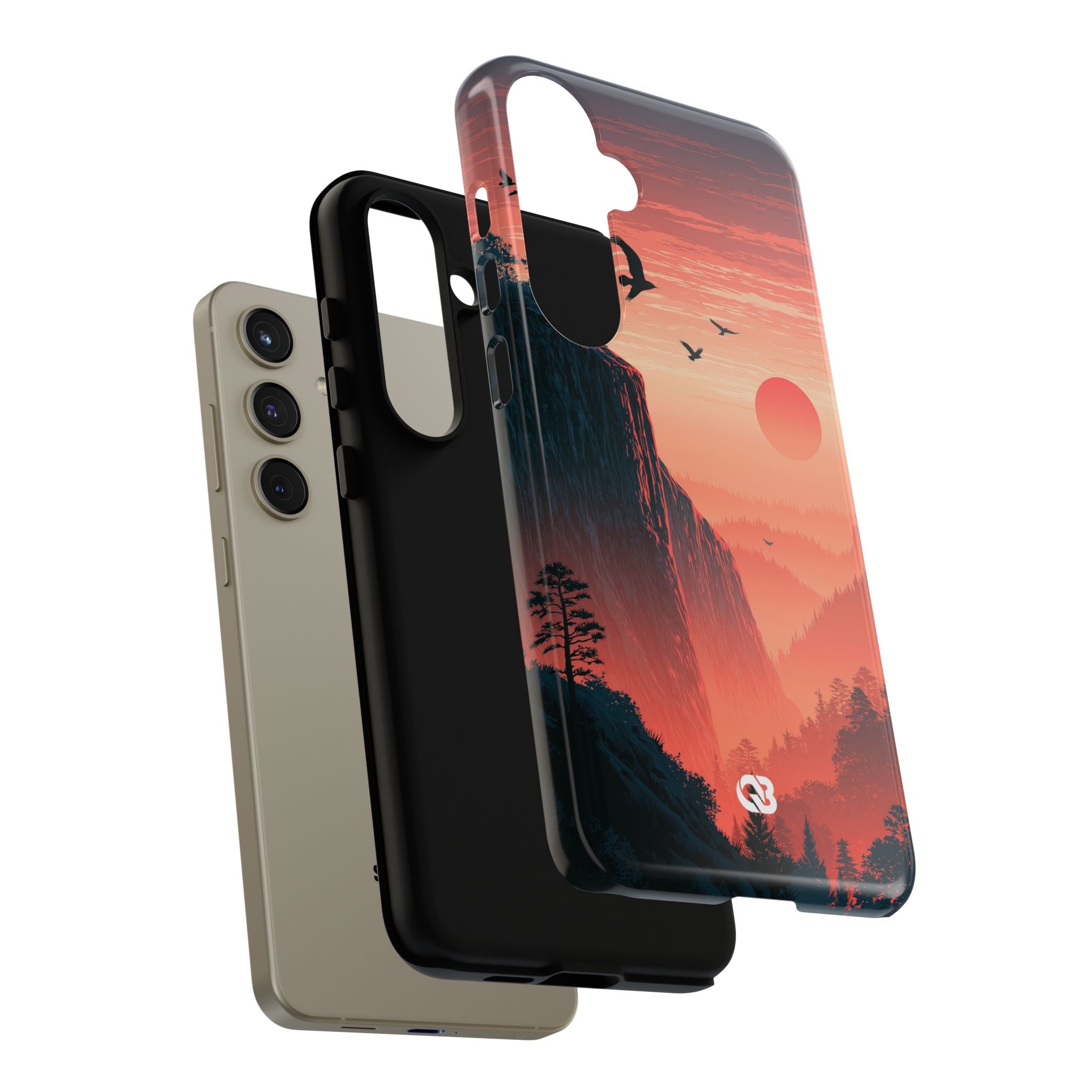 Orange Tough Phone Case for Samsung - Crimson Ridge Flight