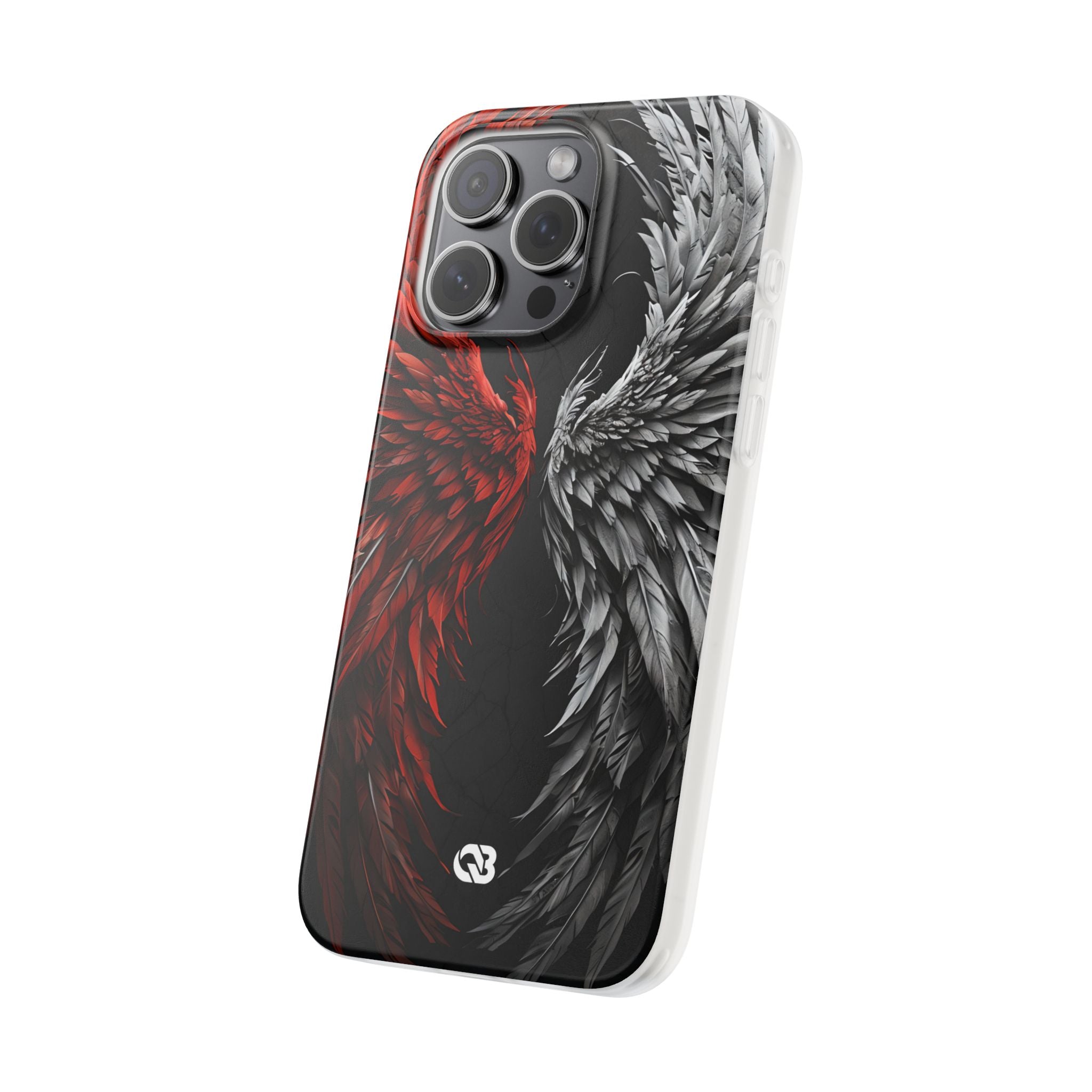 Split Crimson Wing · Soft Phone Case for iPhone