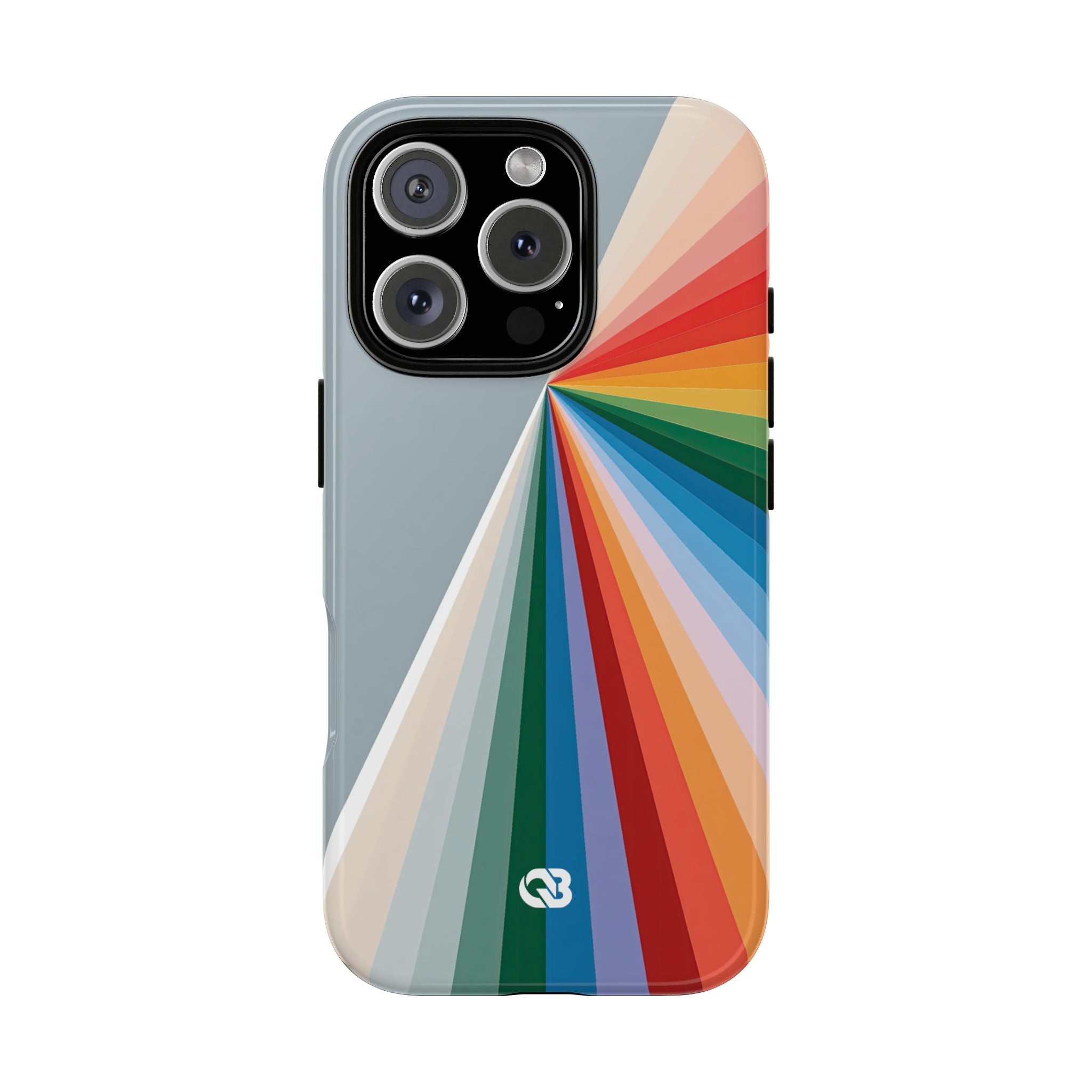 Grey Tough Phone Case for iPhone - Slate Prism Burst