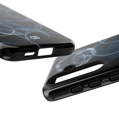 Blue Tough Phone Case for Samsung - Cyan Pulse Ripple