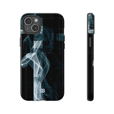 Black Tough Phone Case for iPhone - Arctic Vapor Grid