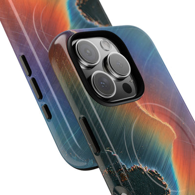 Prismatic Aura Shift · Tough 2.0 Magnetic Phone Case for iPhone · Blue
