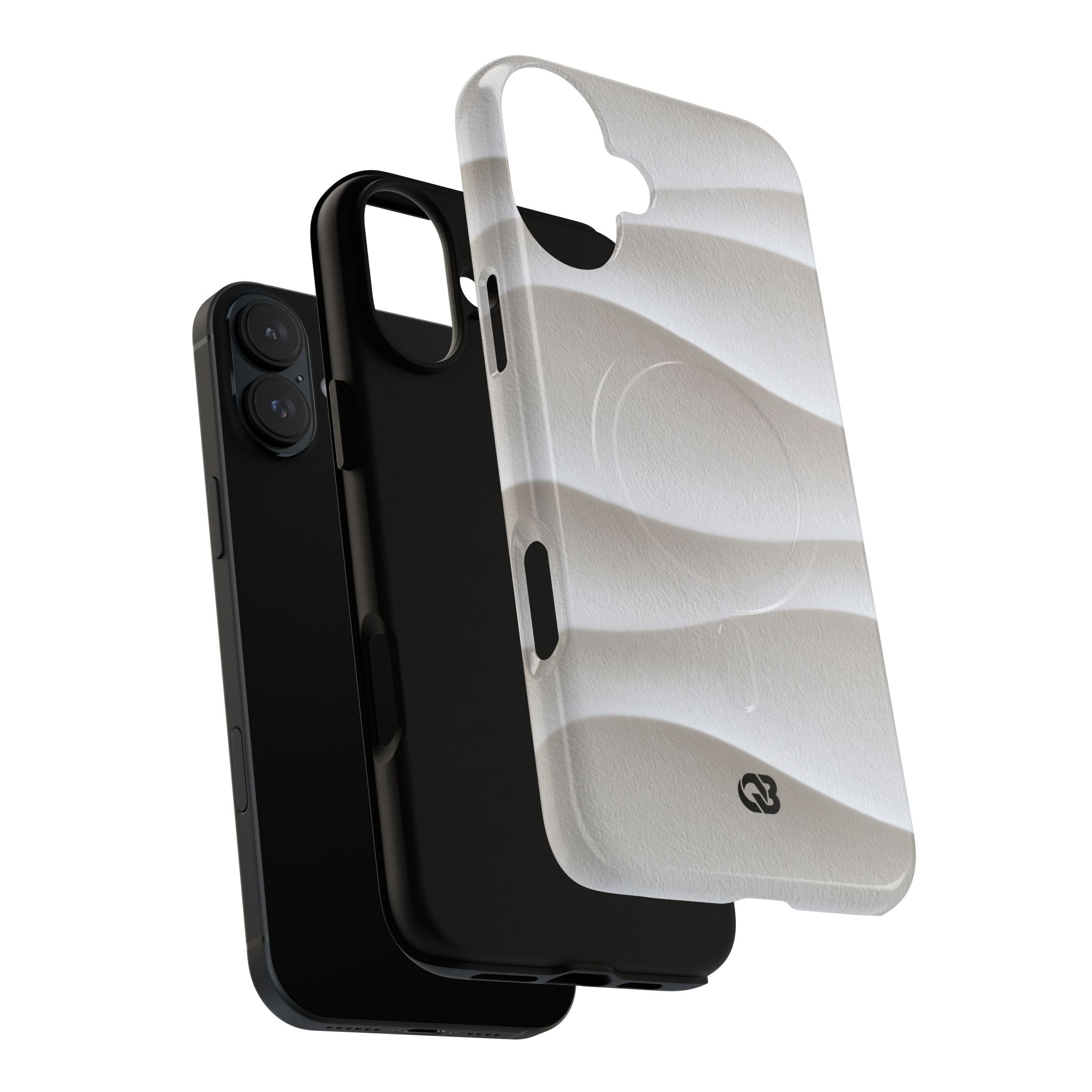 White Tough 2.0 Magsafe Phone Case for iPhone - Arctic Flow Ridges