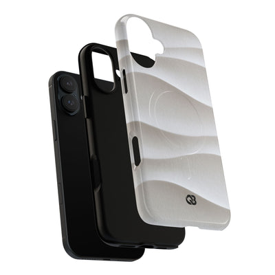White Tough 2.0 Magsafe Phone Case for iPhone - Arctic Flow Ridges