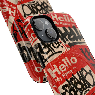 Slap Tag Collage · Tough 2.0 Magnetic Phone Case for iPhone · Red