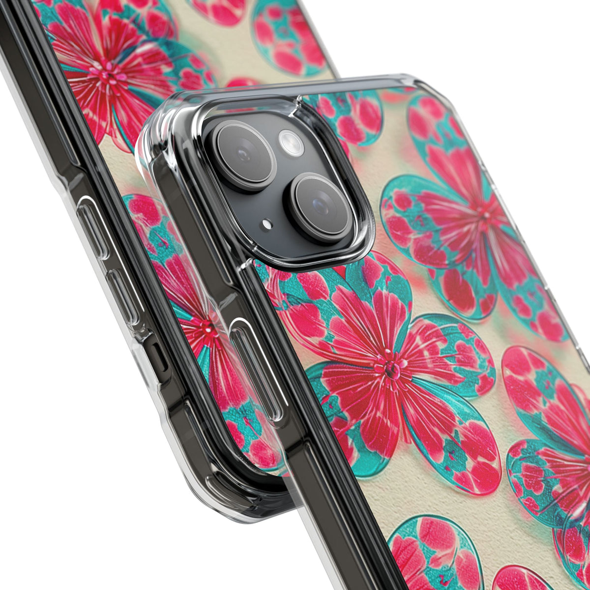 Lucite Jelly Bloom · Clear Impact Magnetic Phone Case for iPhone · Pink