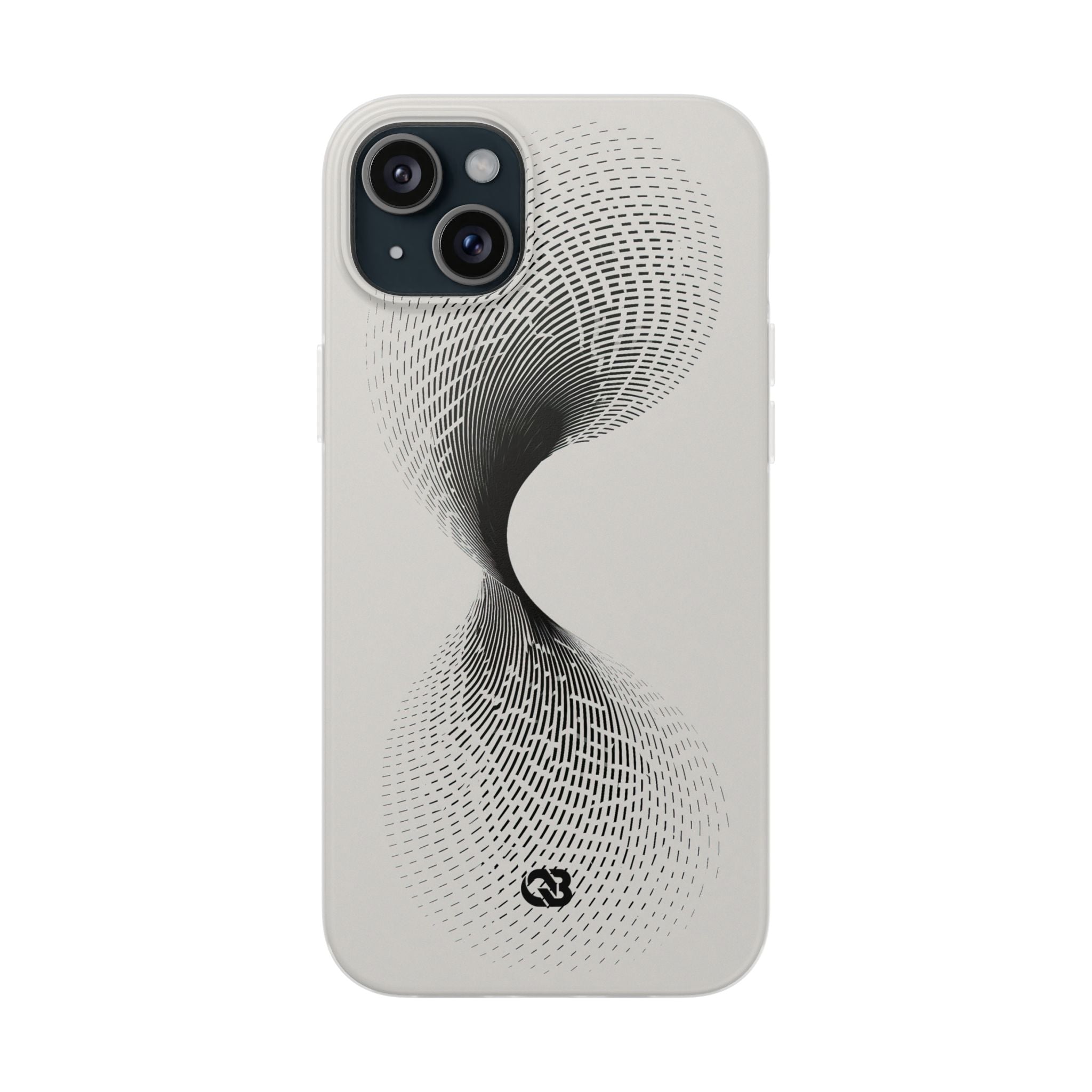 White Lite Phone Case for iPhone - Linear Torsion Grid