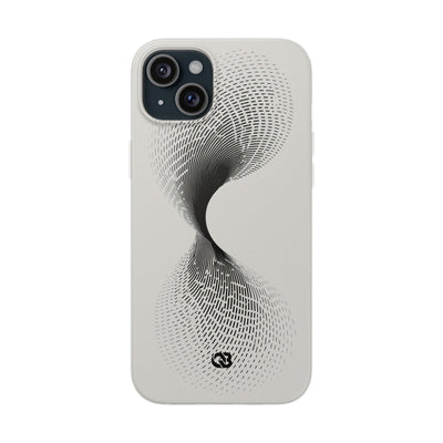 White Lite Phone Case for iPhone - Linear Torsion Grid