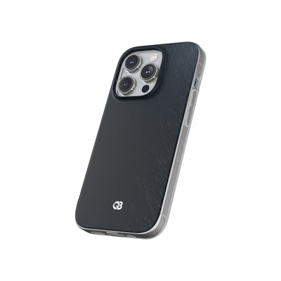 Black Lite Phone Case for iPhone - Midnight Brushed Grain