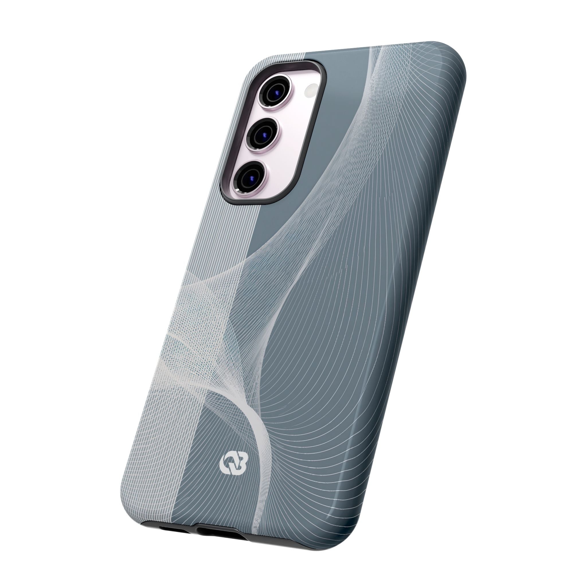 Grey Tough Phone Case for Samsung - Slate Mesh Horizon