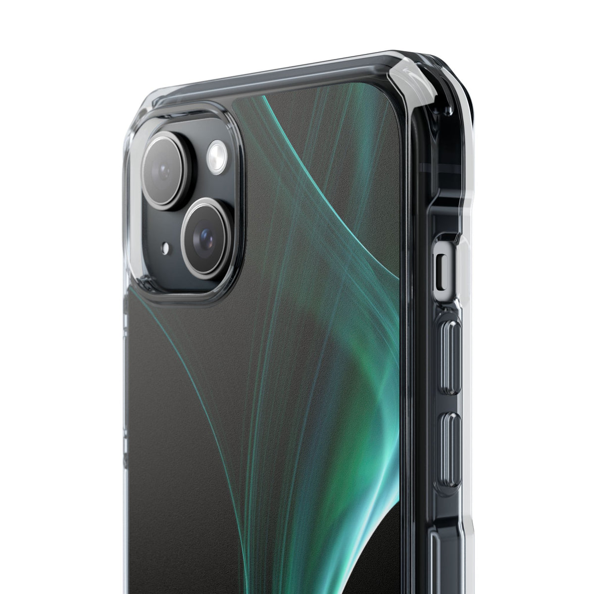 Emerald Lumen · Clear Impact Magnetic Phone Case for iPhone · Green