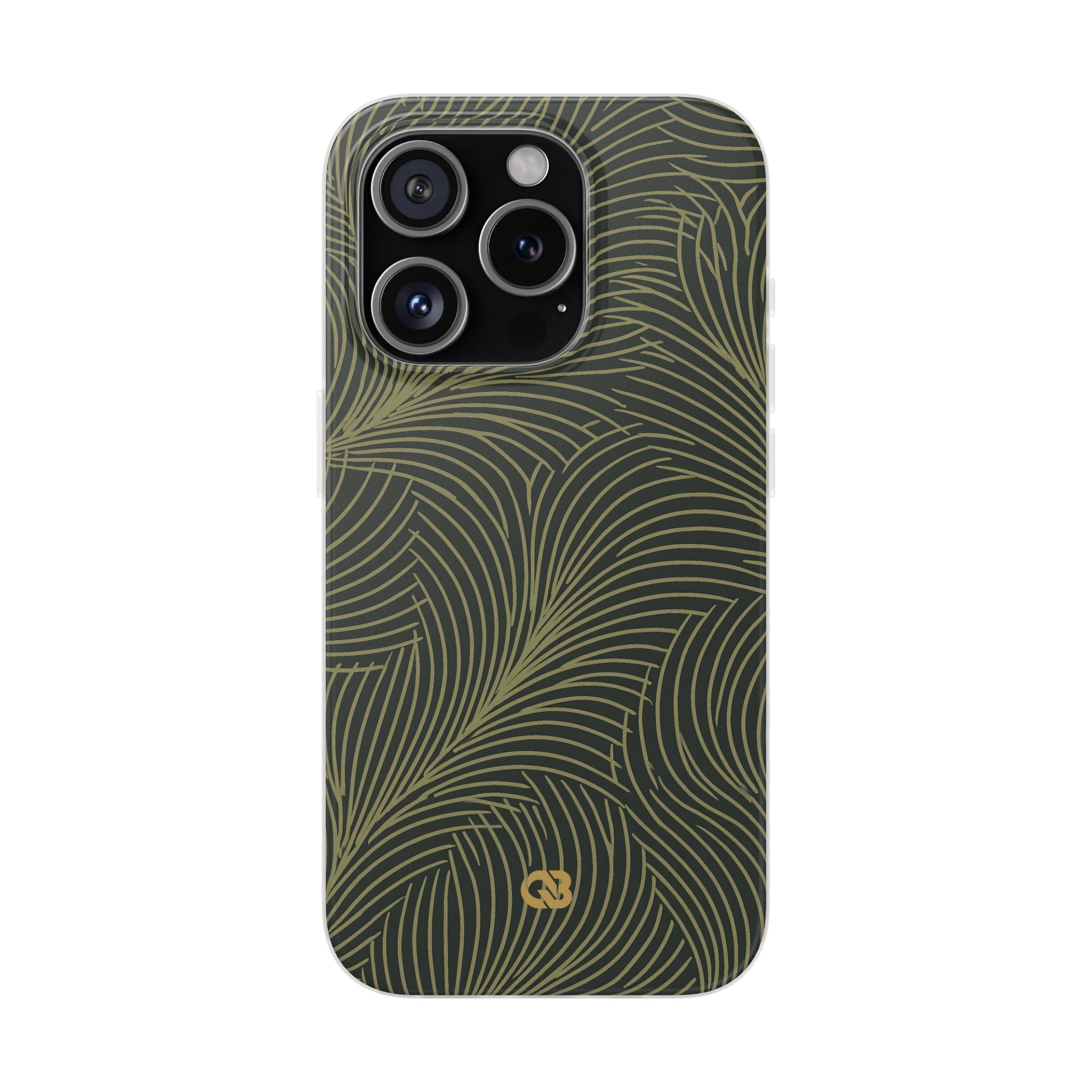 Green Lite Phone Case for iPhone - Dark Olive Plume