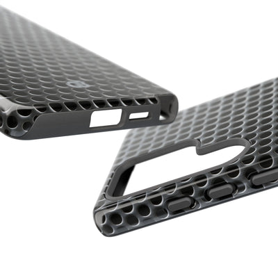Silver Tough Phone Case for Samsung - Brutalist Steel Mesh