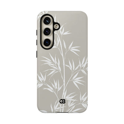 Beige Tough Phone Case for Samsung - Sandstone Bamboo Stalks