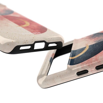 Golden Crescent Circles Google Pixel 8 Case - Tough