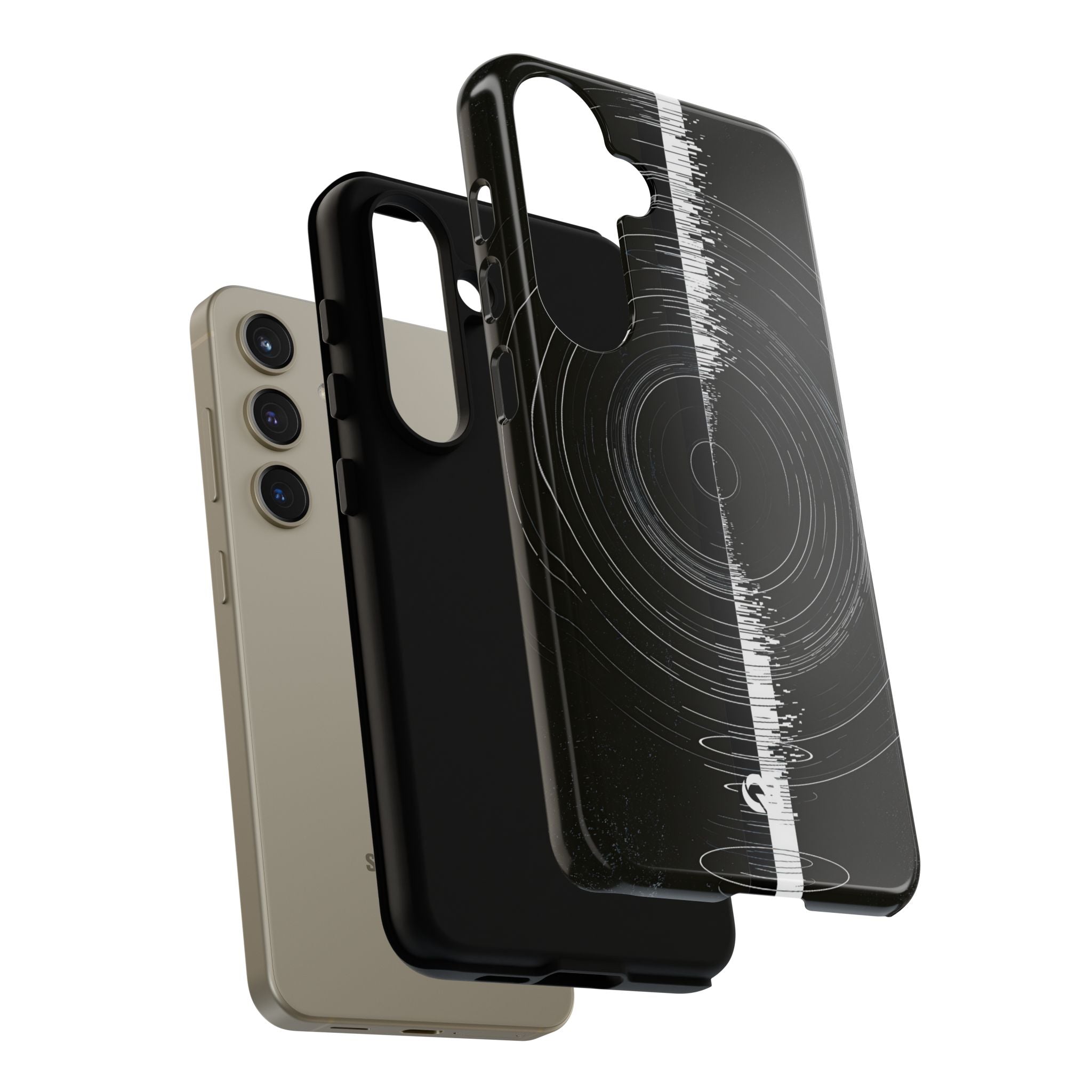 Black Tough Phone Case for Samsung - Obsidian Orbital Signal