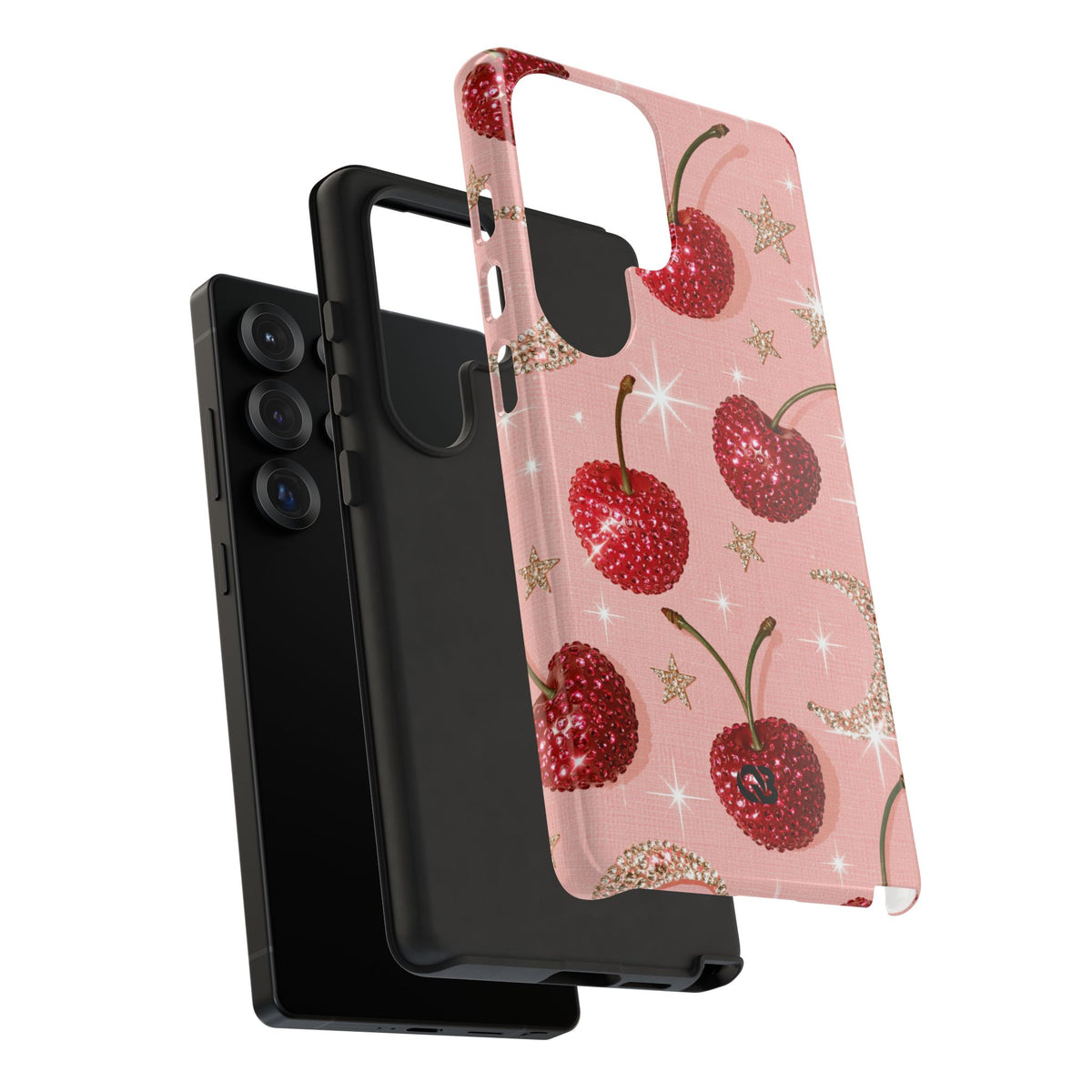 Bedazzled Ruby Cherries · Tough Phone Case for Samsung · Pink