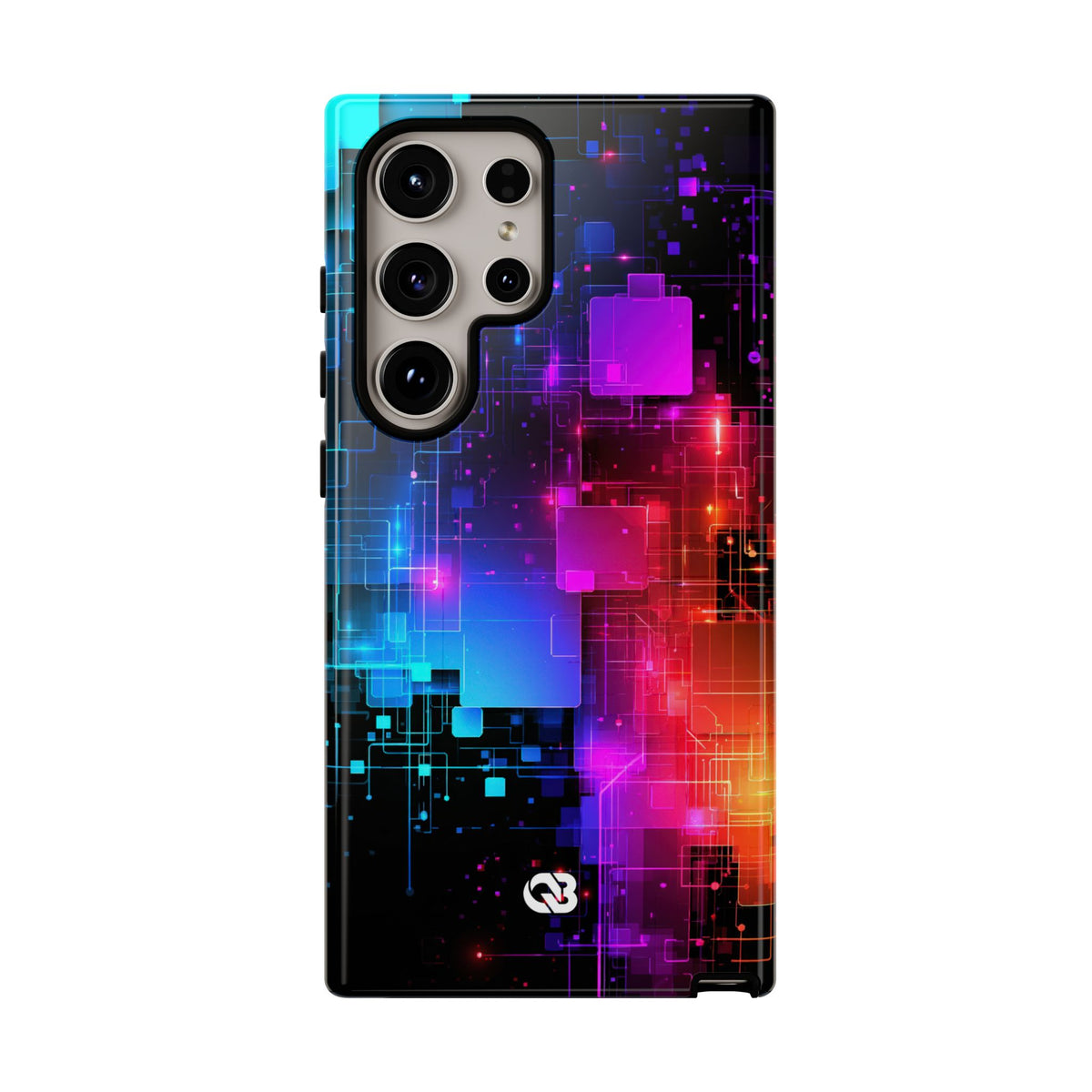 Spectral Circuit Grid · Tough Phone Case for Samsung · Black