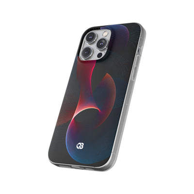 Black Lite Phone Case for iPhone - Cobalt Crimson Flux