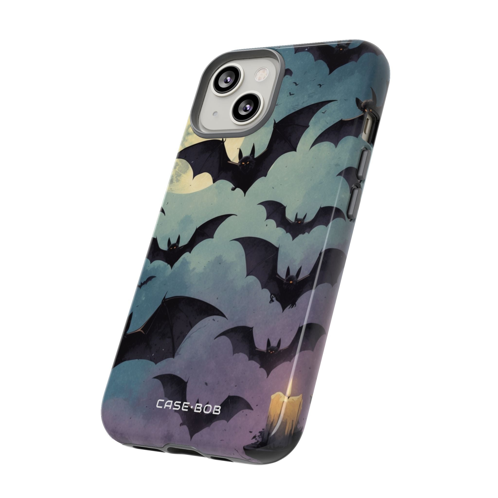 Leuchtender Fledermaus-Schwarm iPhone 14 Case - Tough
