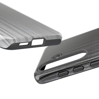 Grey Tough Phone Case for Samsung - Static Vertical Dither