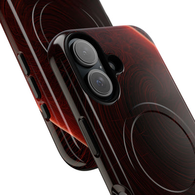 Red Tough 2.0 Magsafe Phone Case for iPhone - Crimson Flare Flux
