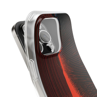 Red Lite Phone Case for iPhone - Crimson Frequency Pulse
