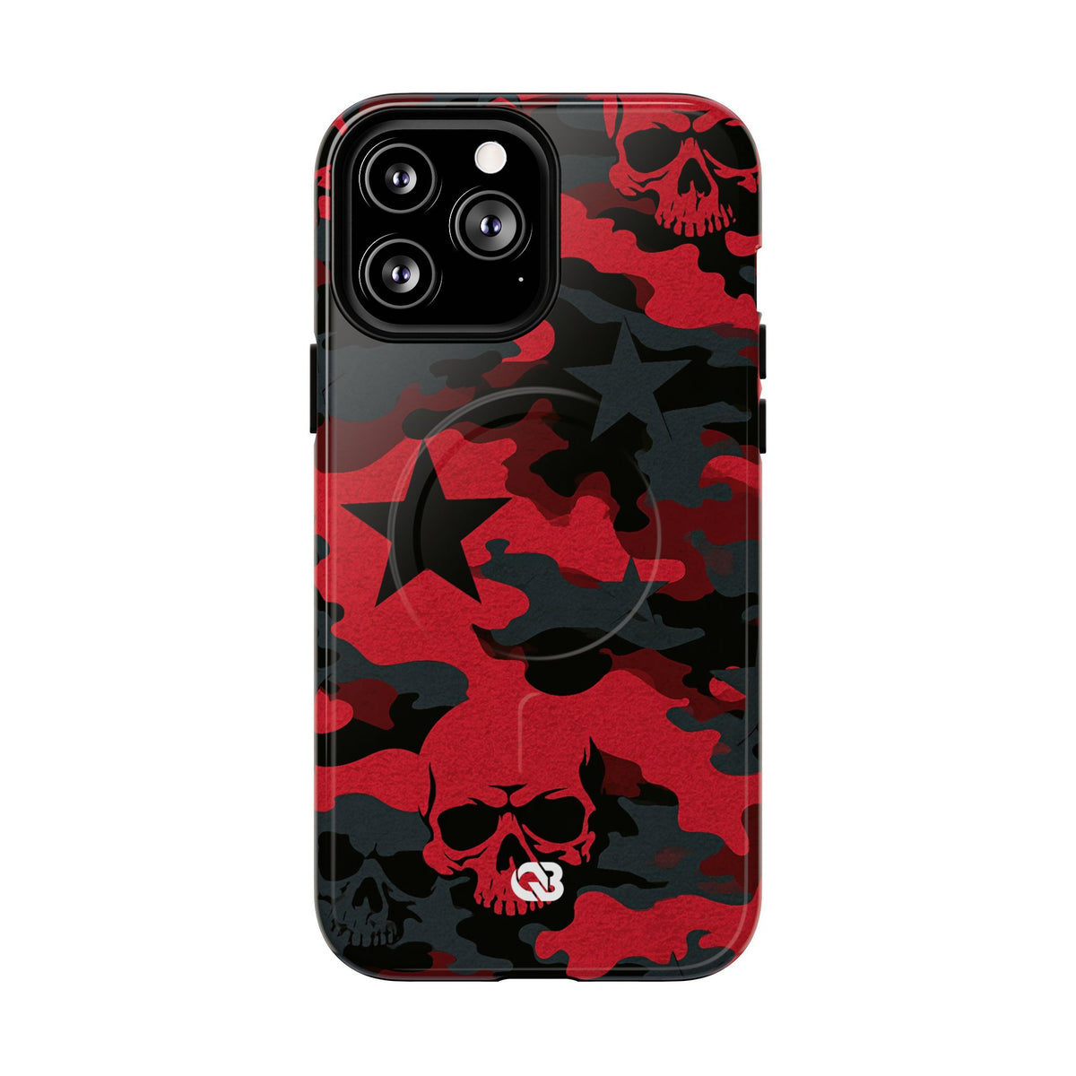 Crimson Skull Camo · Tough 2.0 Magnetic Phone Case for iPhone · Red