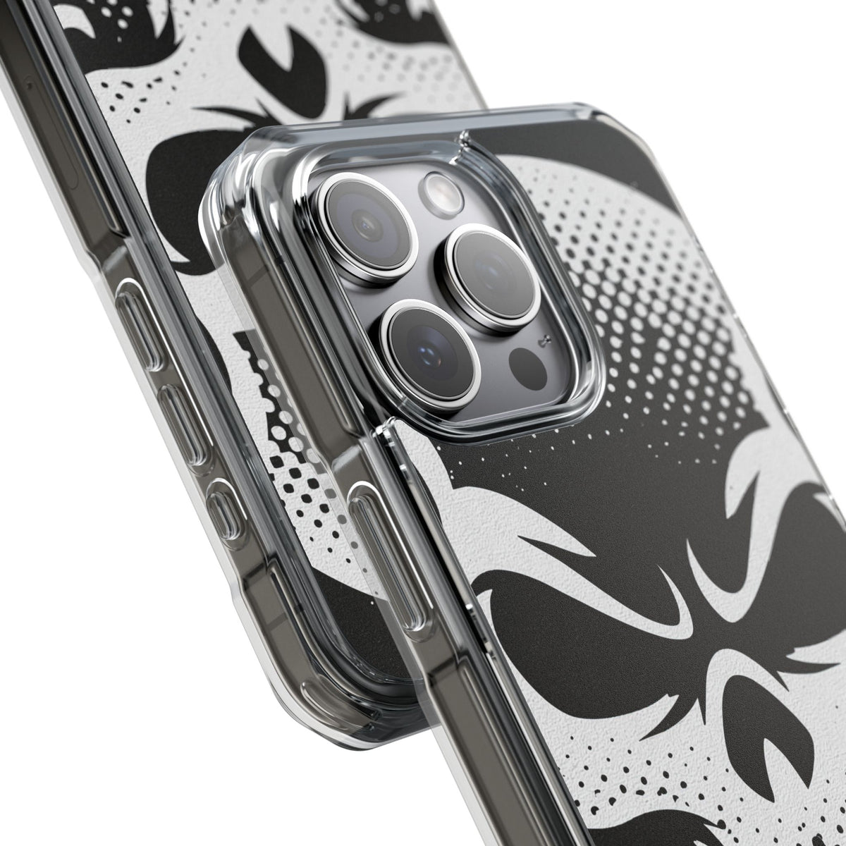 Phantom Halftone · Clear Impact Magnetic Phone Case for iPhone ·  Black