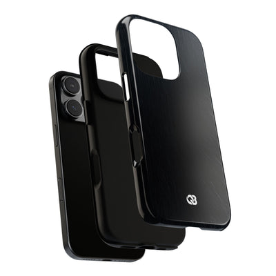 Black Tough Phone Case for iPhone - Midnight Brushed Grain