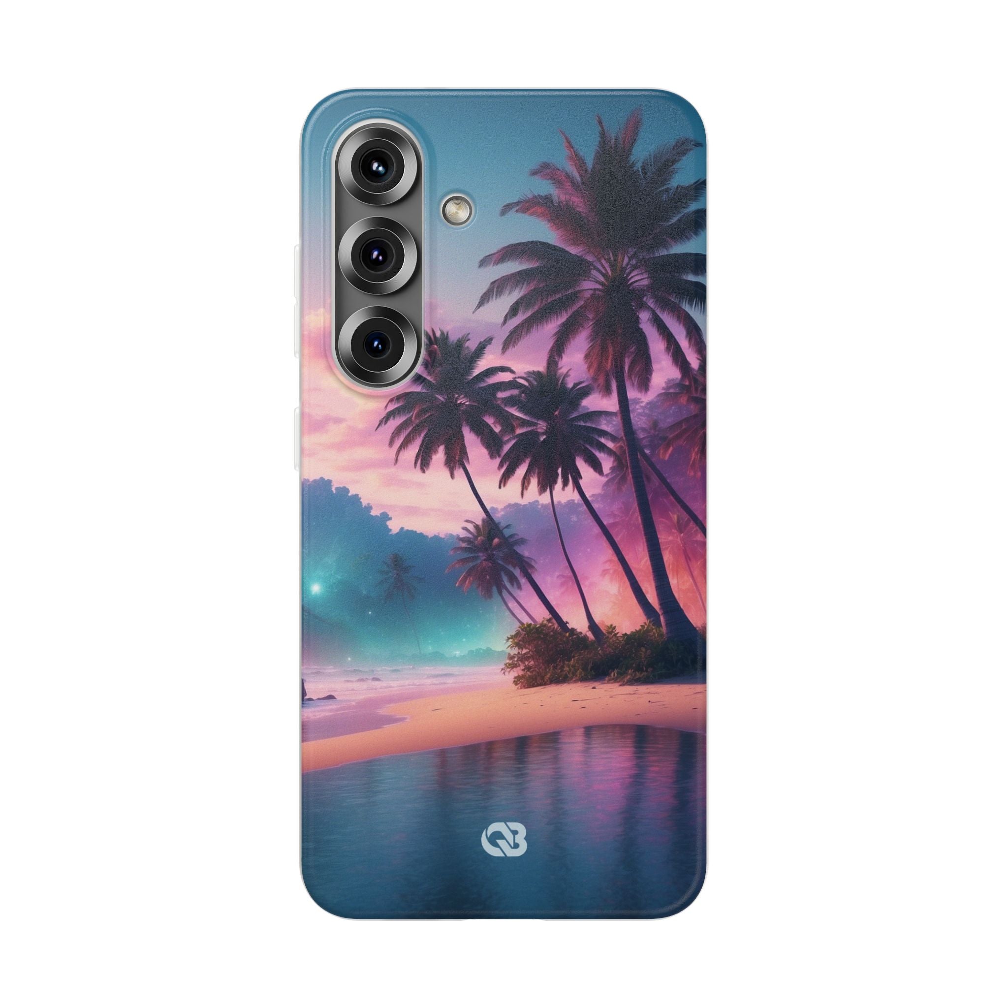 Neon Shore Palms · Soft Phone Case for Samsung