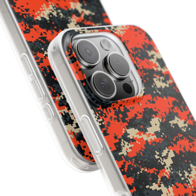 Signal Pixel Camo · Lite Phone Case for iPhone ·  Orange