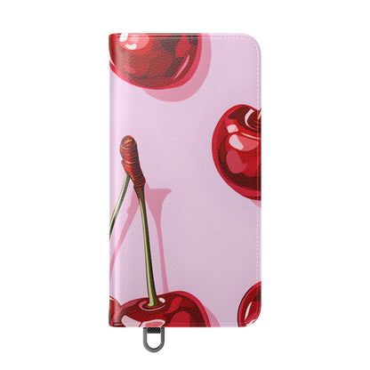Glossy Cherry Glow - Samsung S25 Case - Wallet